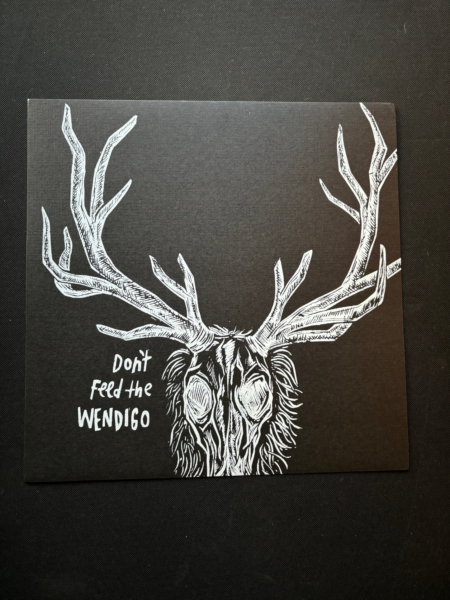 Don’t feed the Wendigo 12x12 print - brown/black