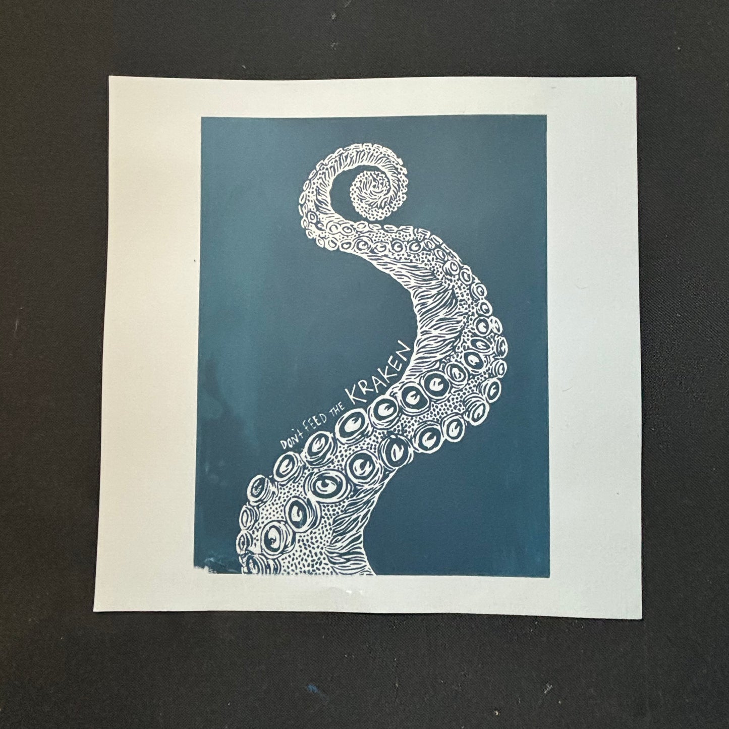 Don’t feed the kraken 12x12 print - misprints