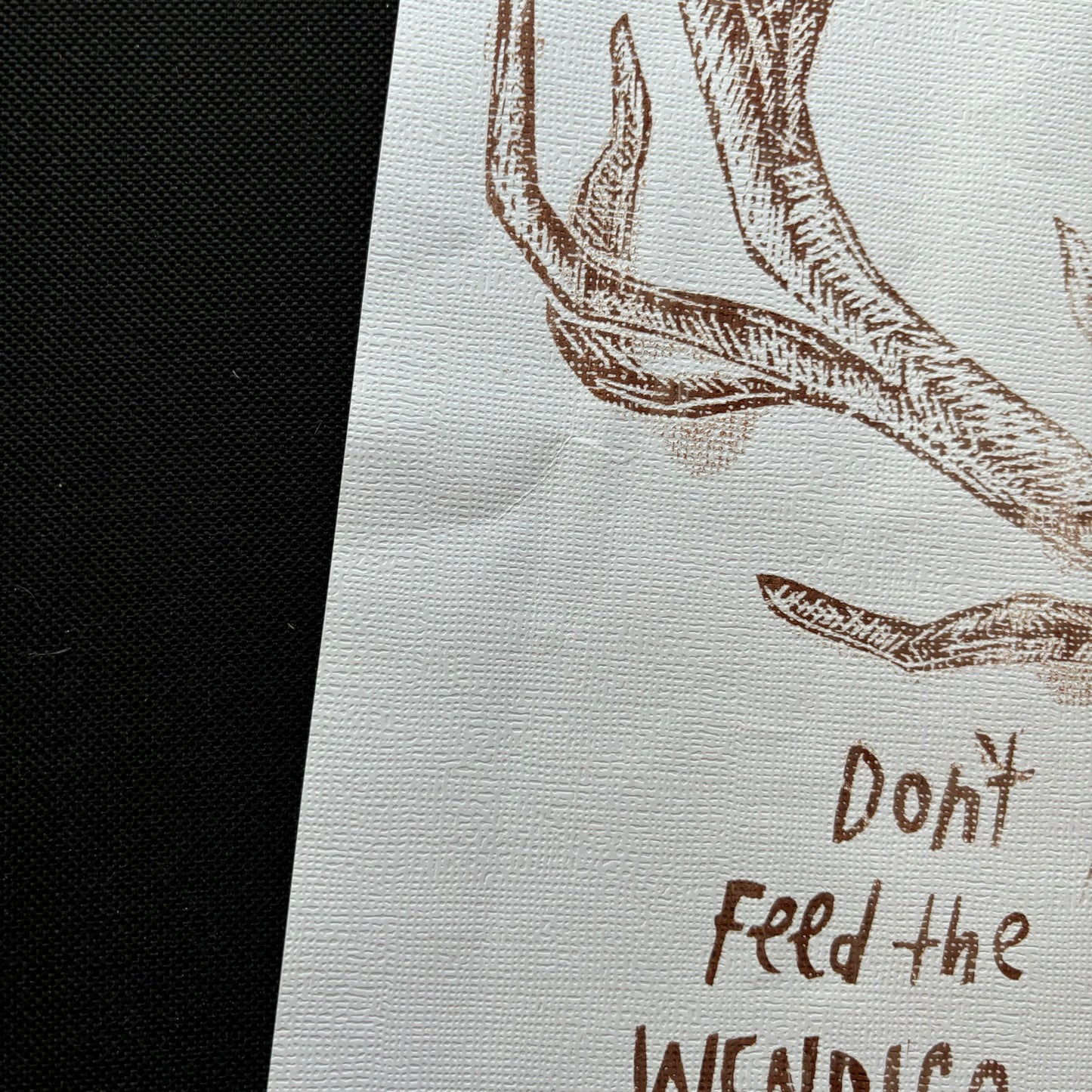 Don’t feed the Wendigo 12x12 print - brown/black
