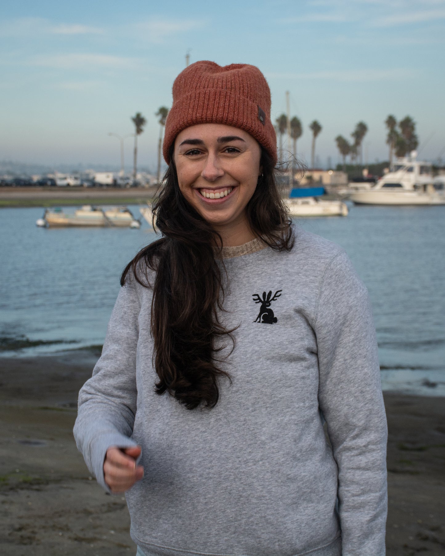 salmon beanie