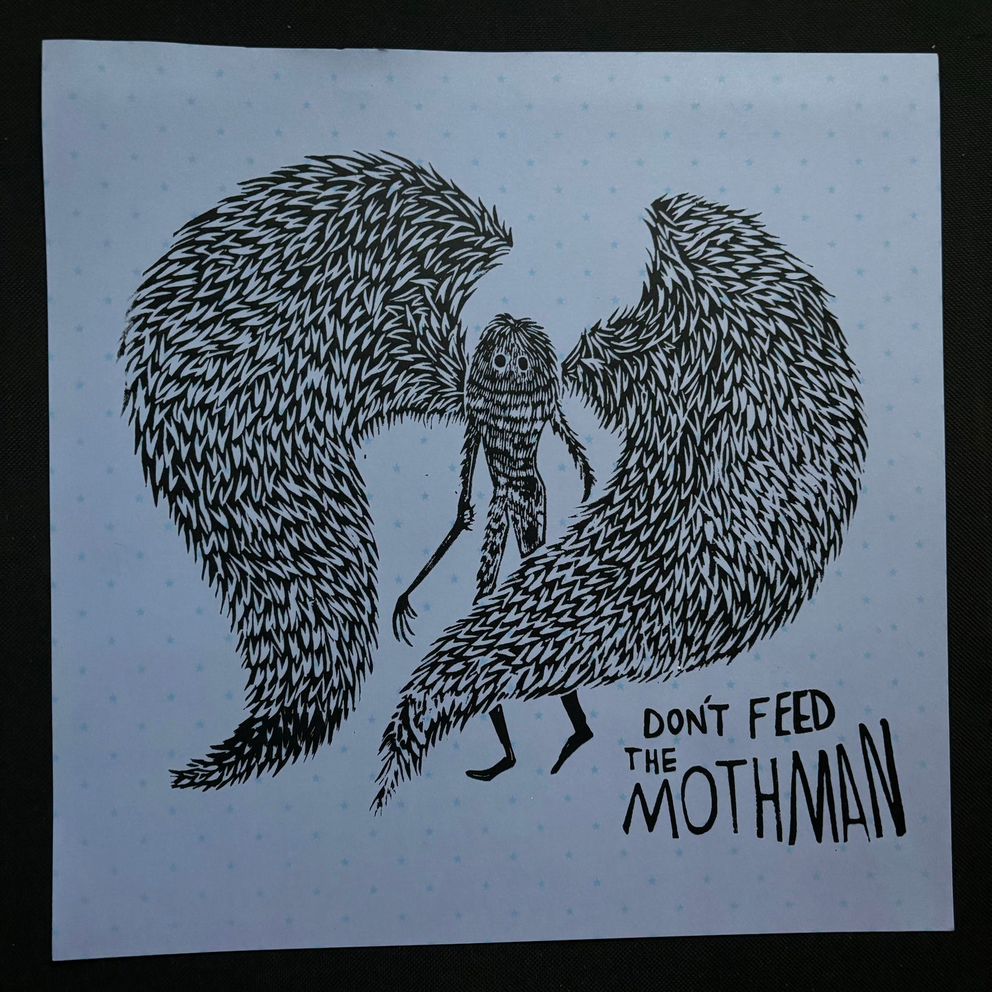 Mothman print 12x12 - stars