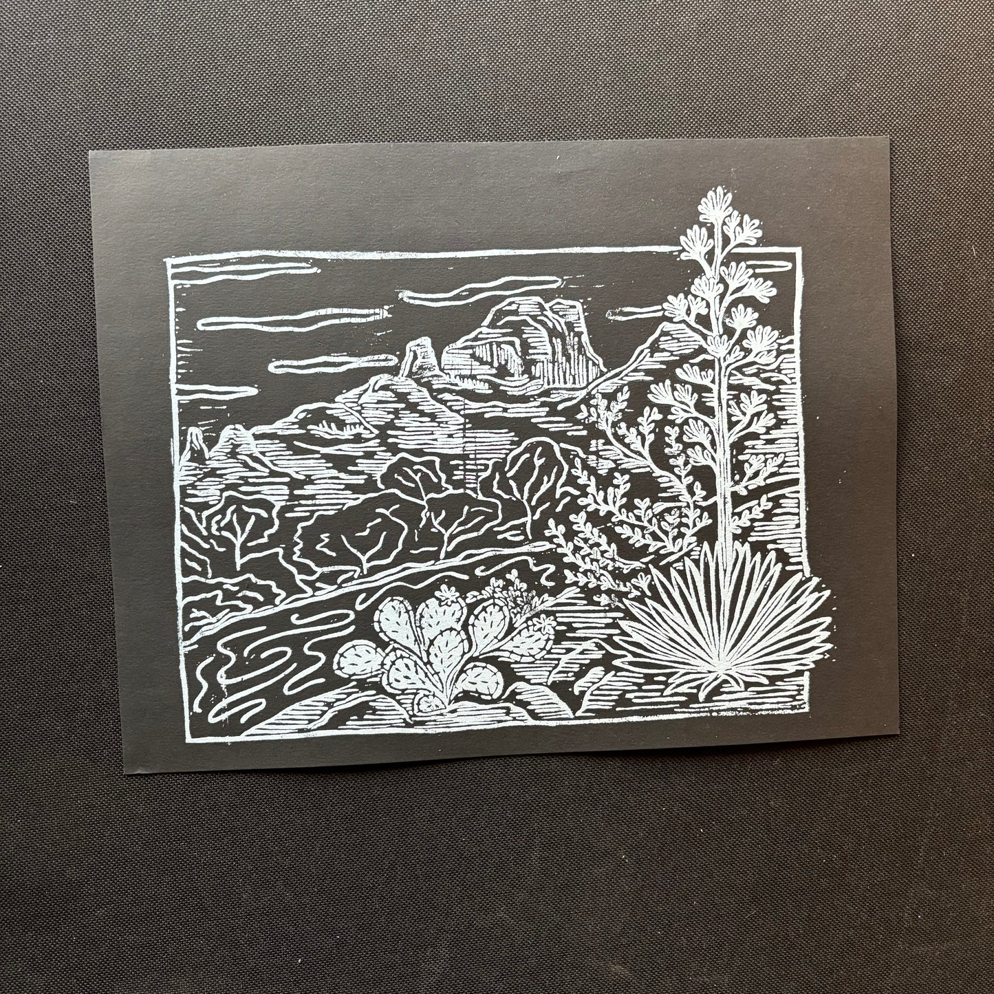 8.5x11 Sedona print - black
