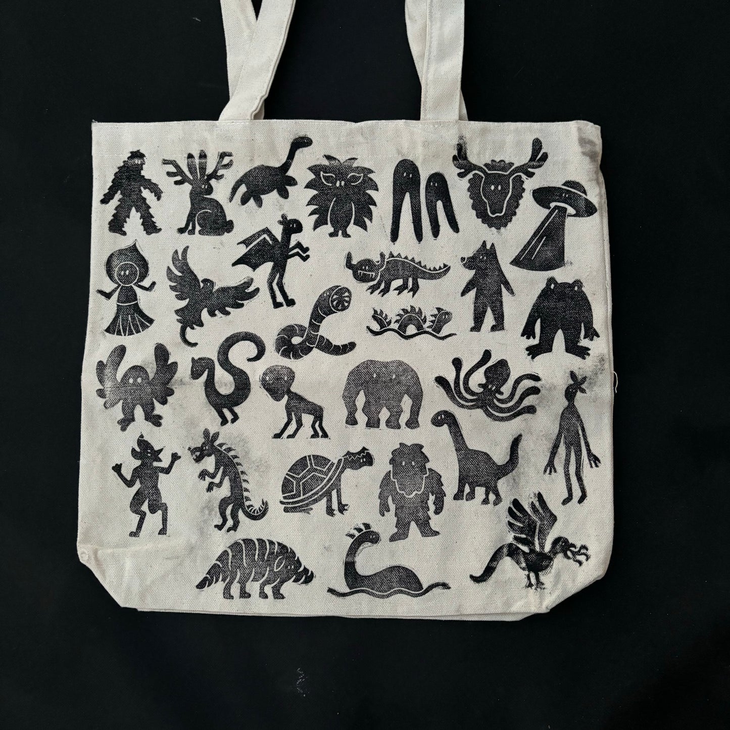 Mini monsters tote bag (cotton)