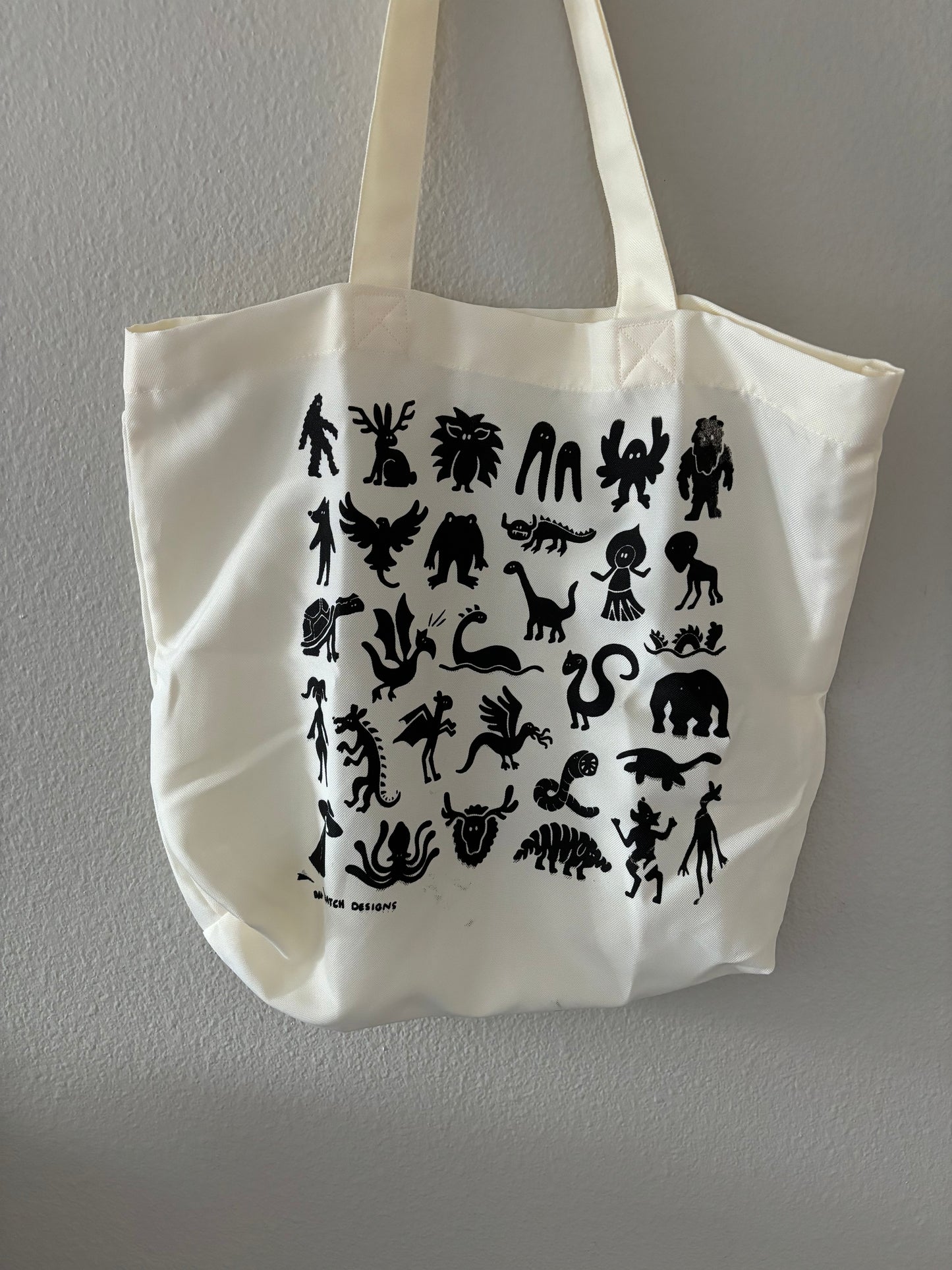 Mini monsters tote bag (screen printed)