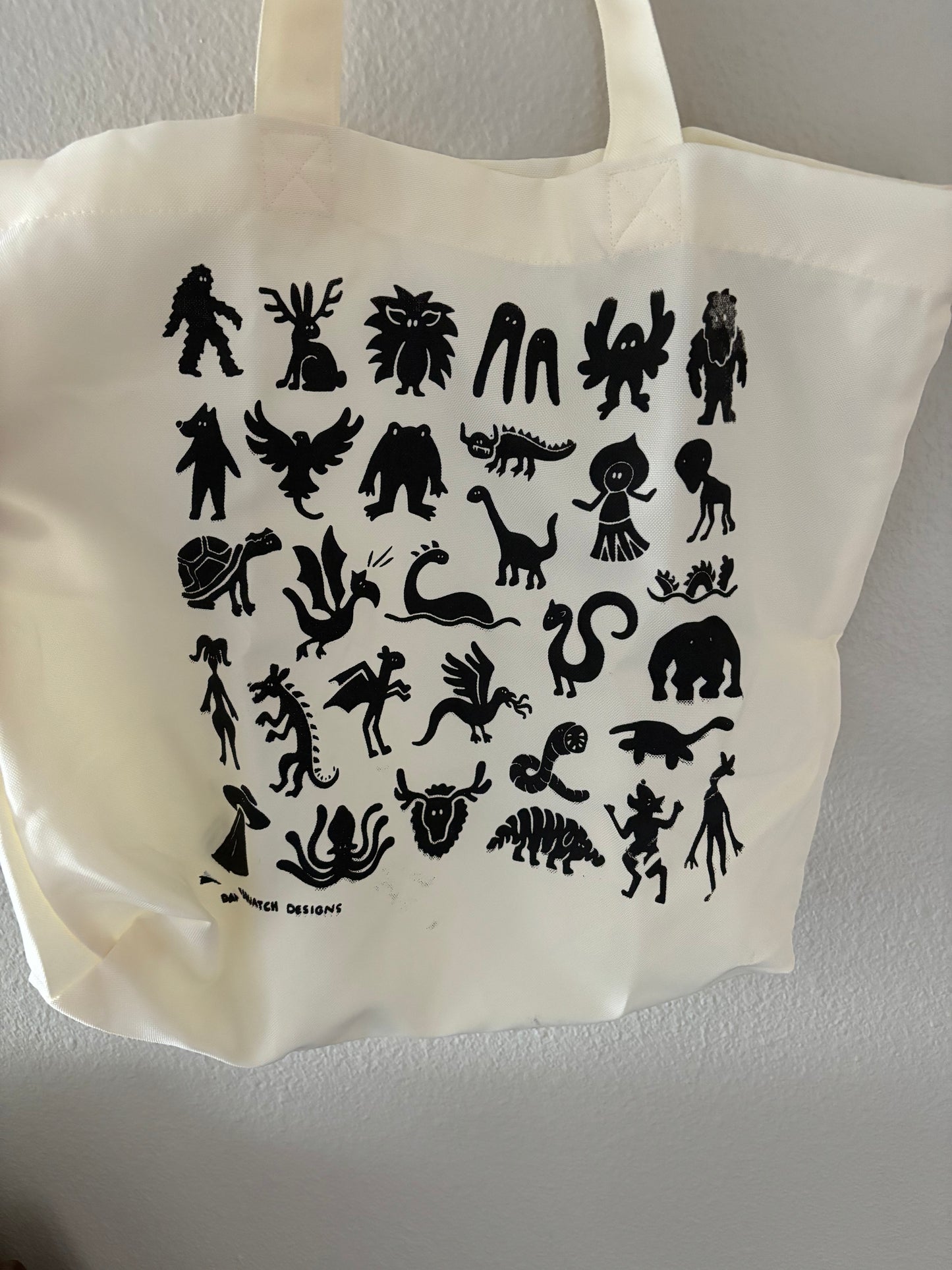 Mini monsters tote bag (screen printed)
