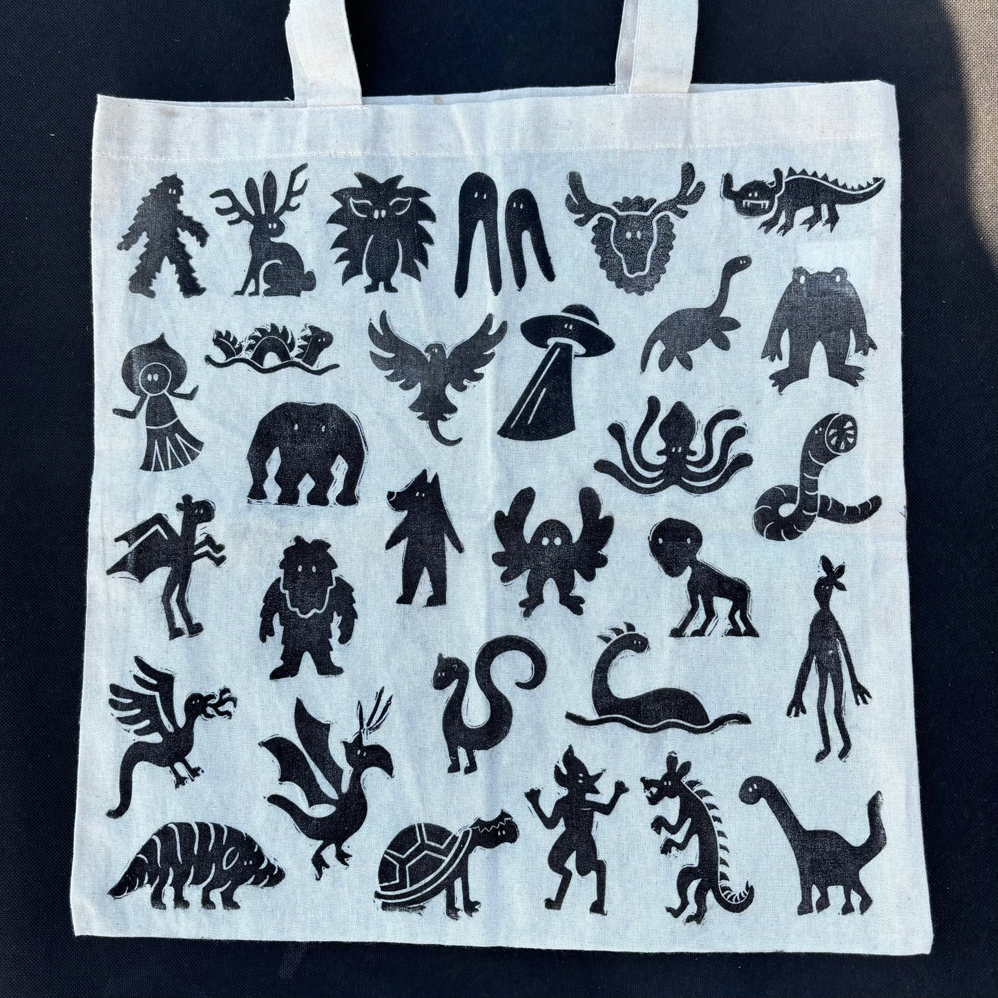 Mini monsters tote bag (cotton)