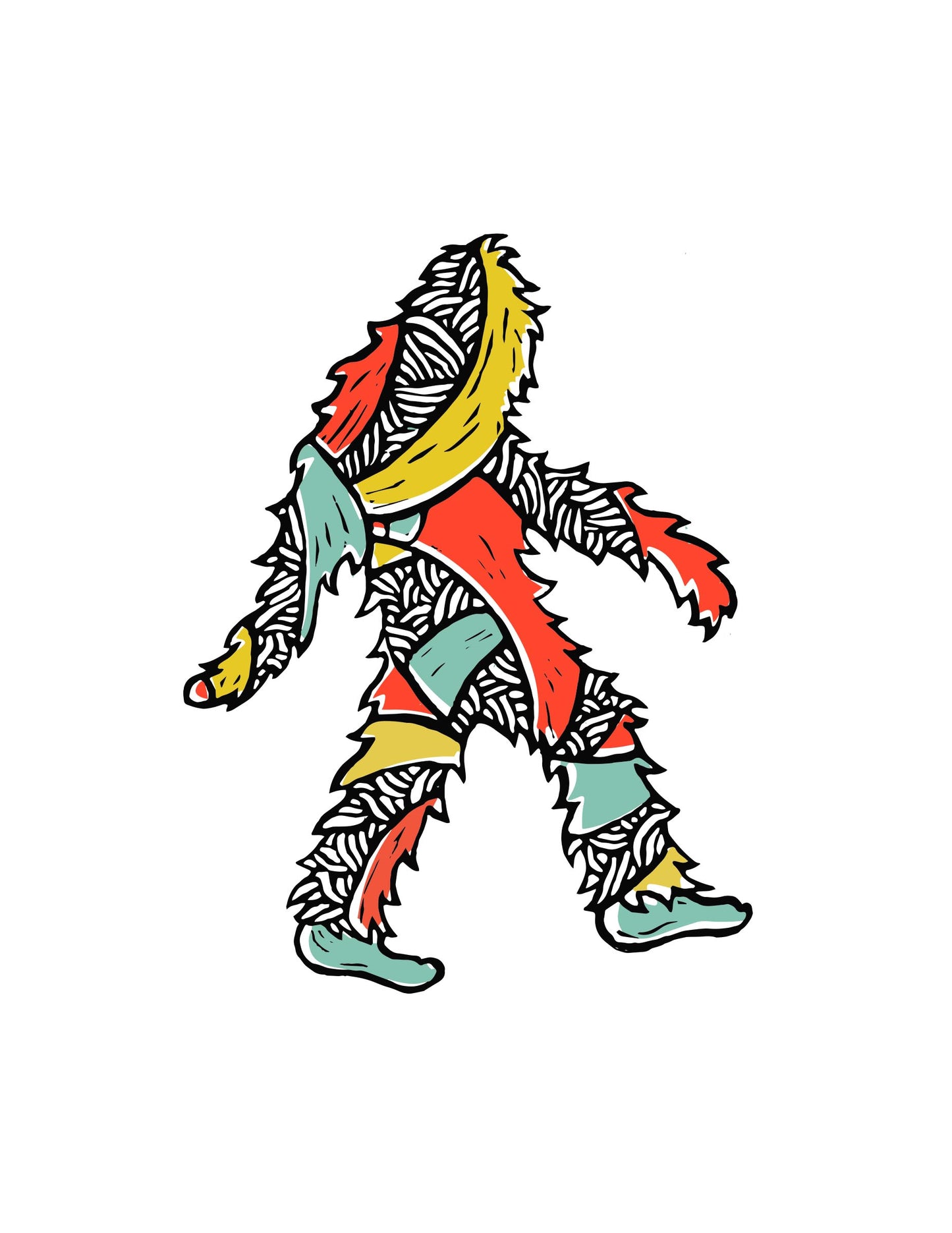 Baby squatch -c 8.5x11 print on white