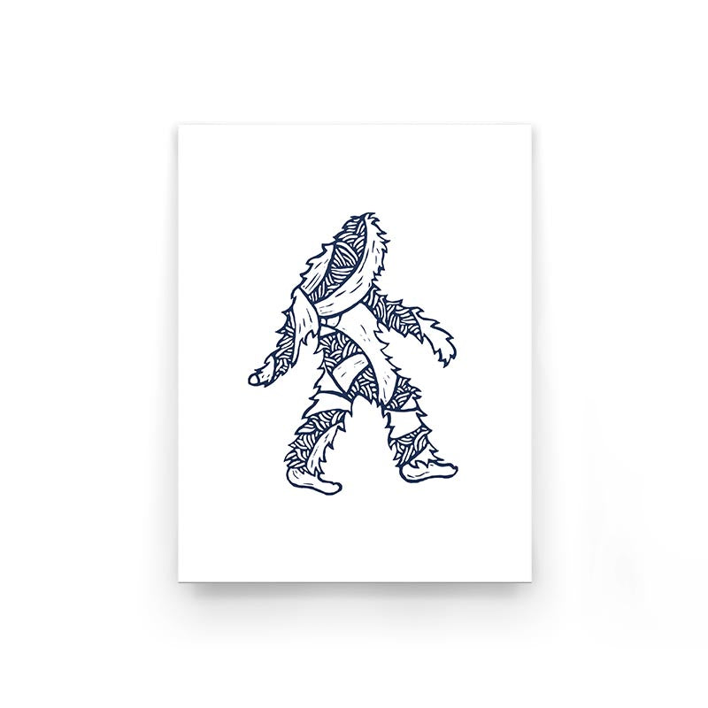 Baby squatch 8.5x11 print on white
