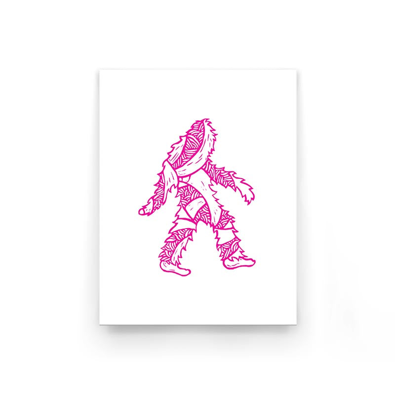 Baby squatch 8.5x11 print on white