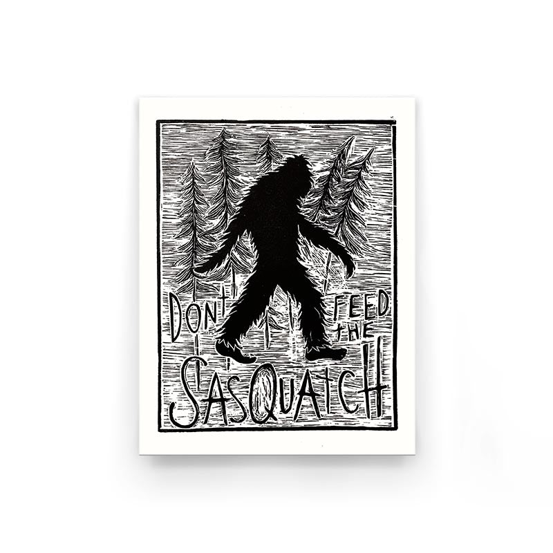 Sasquatch 8.5x11 print on white