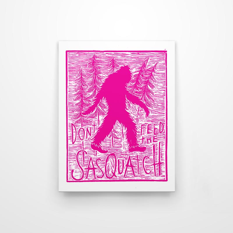 Sasquatch 8.5x11 print on white