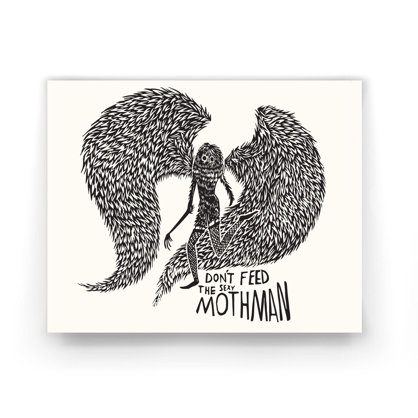 11x14 Sexy mothman print black