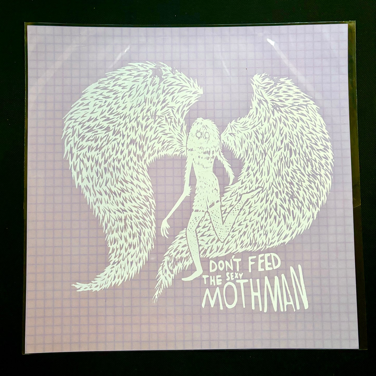 Don’t feed the sexy Mothman print 12x12 - pinks