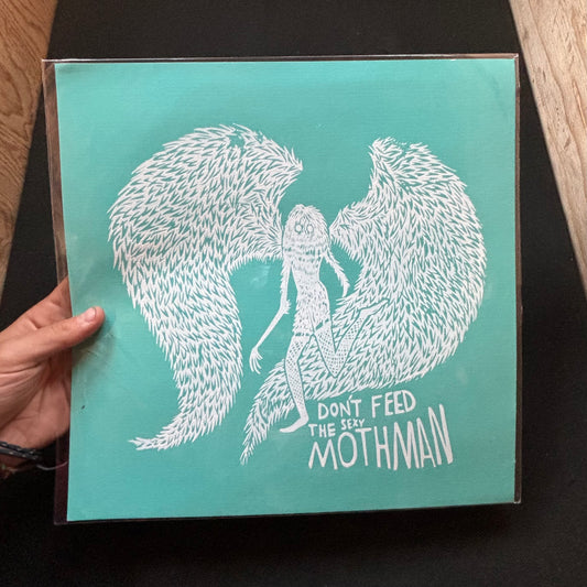 Don’t feed the sexy Mothman print 12x12 - blue