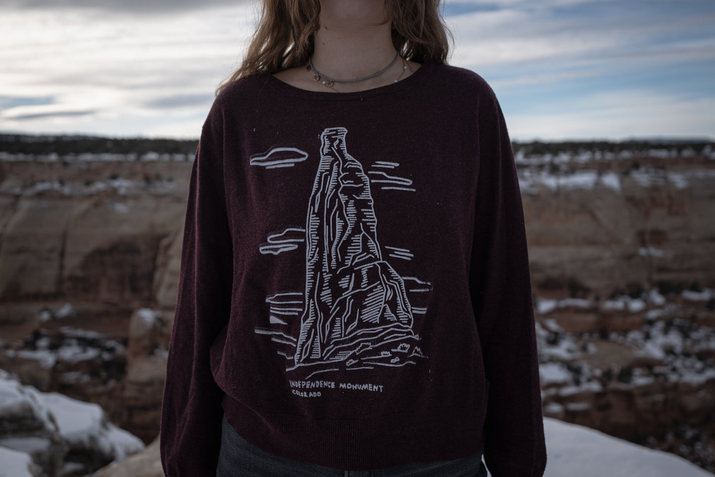 L - independence monument sweater