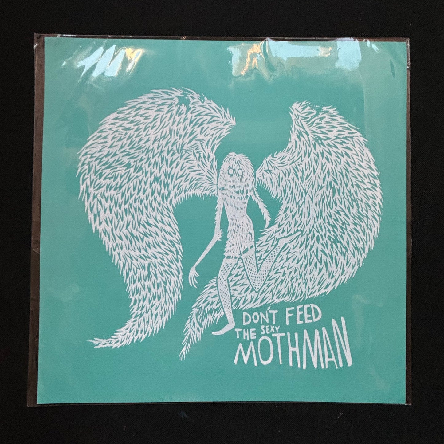 Don’t feed the sexy Mothman print 12x12 - blue