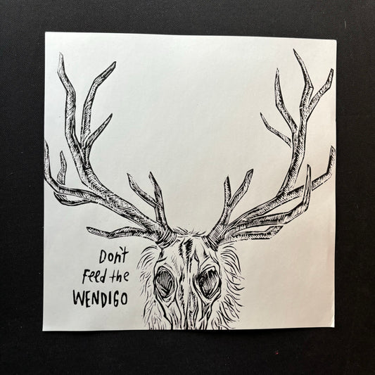 Don’t feed the Wendigo 12x12 print - brown/black