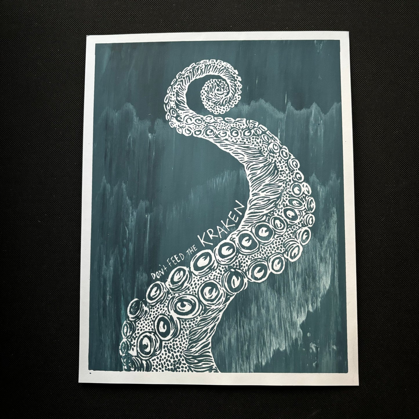 Kraken 8.5x11 print - blue strands series