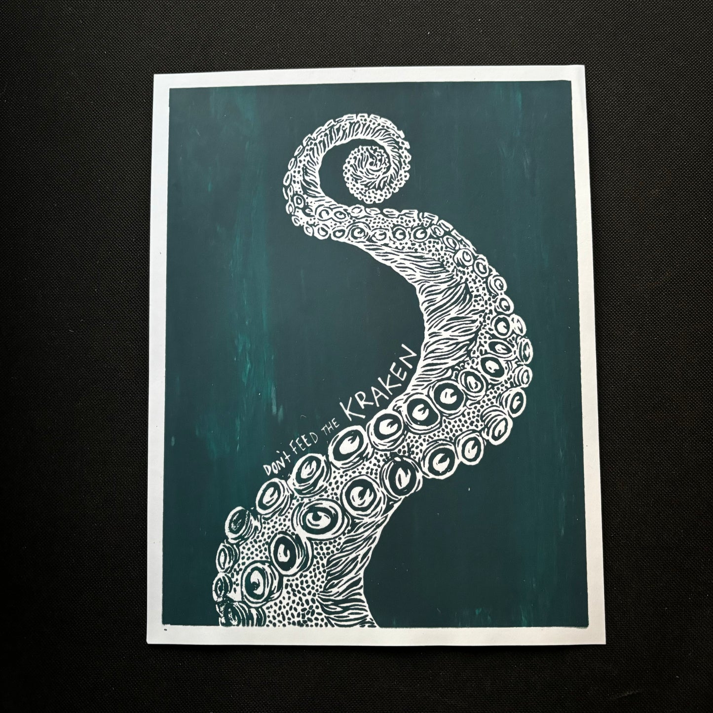 Kraken 8.5x11 print - blue strands series