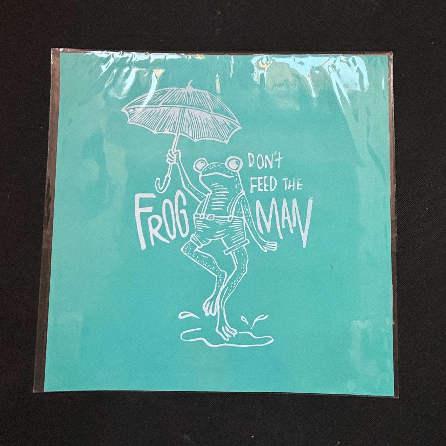 Don’t feed the Frogman 12x12 print - blue