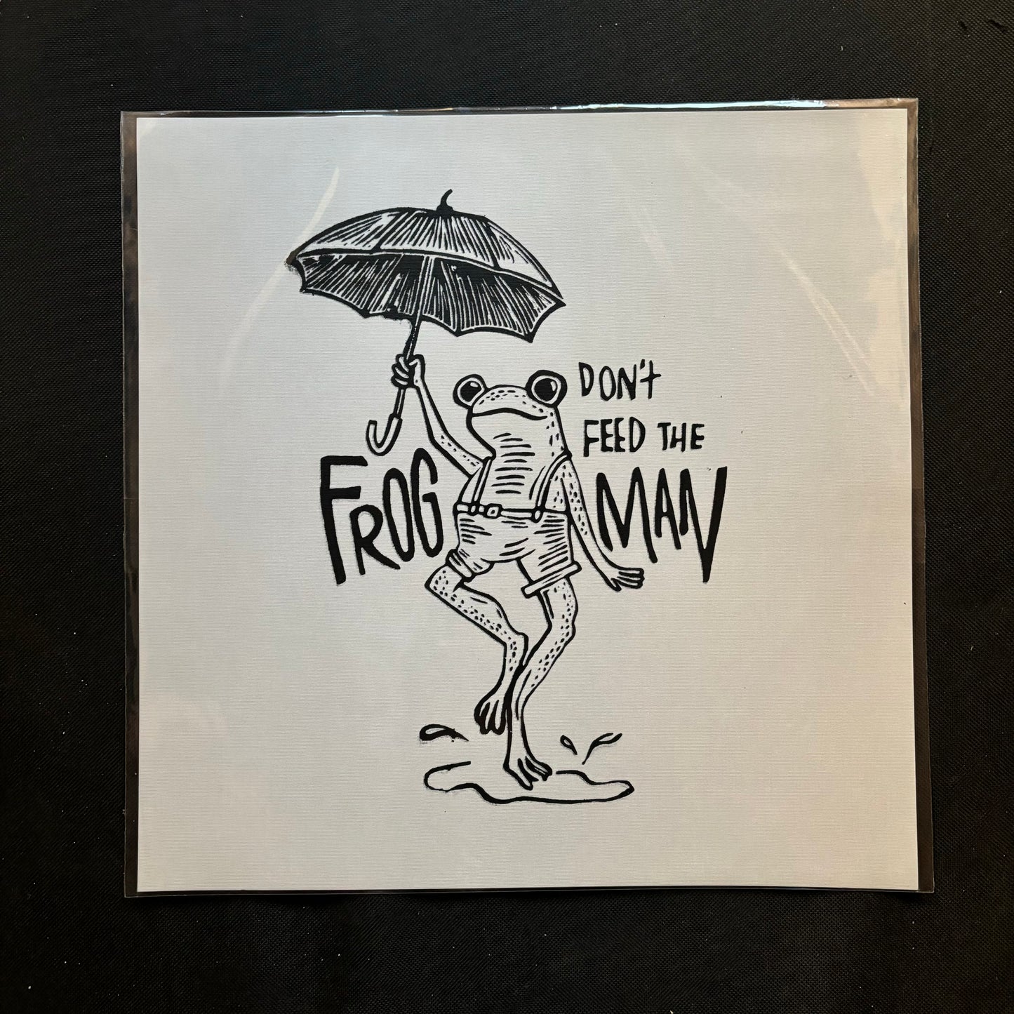 Don’t feed the Frogman 12x12 print - greys