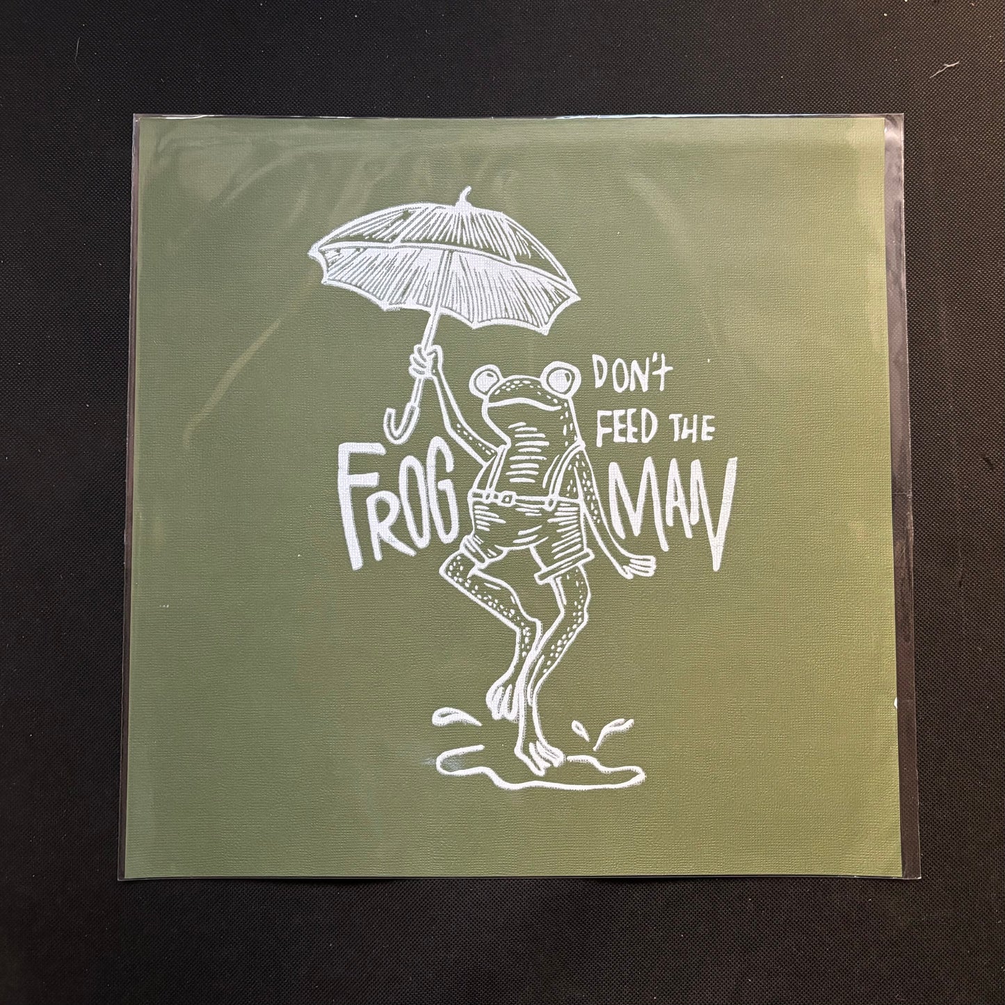 Don’t feed the Frogman 12x12 print - greens