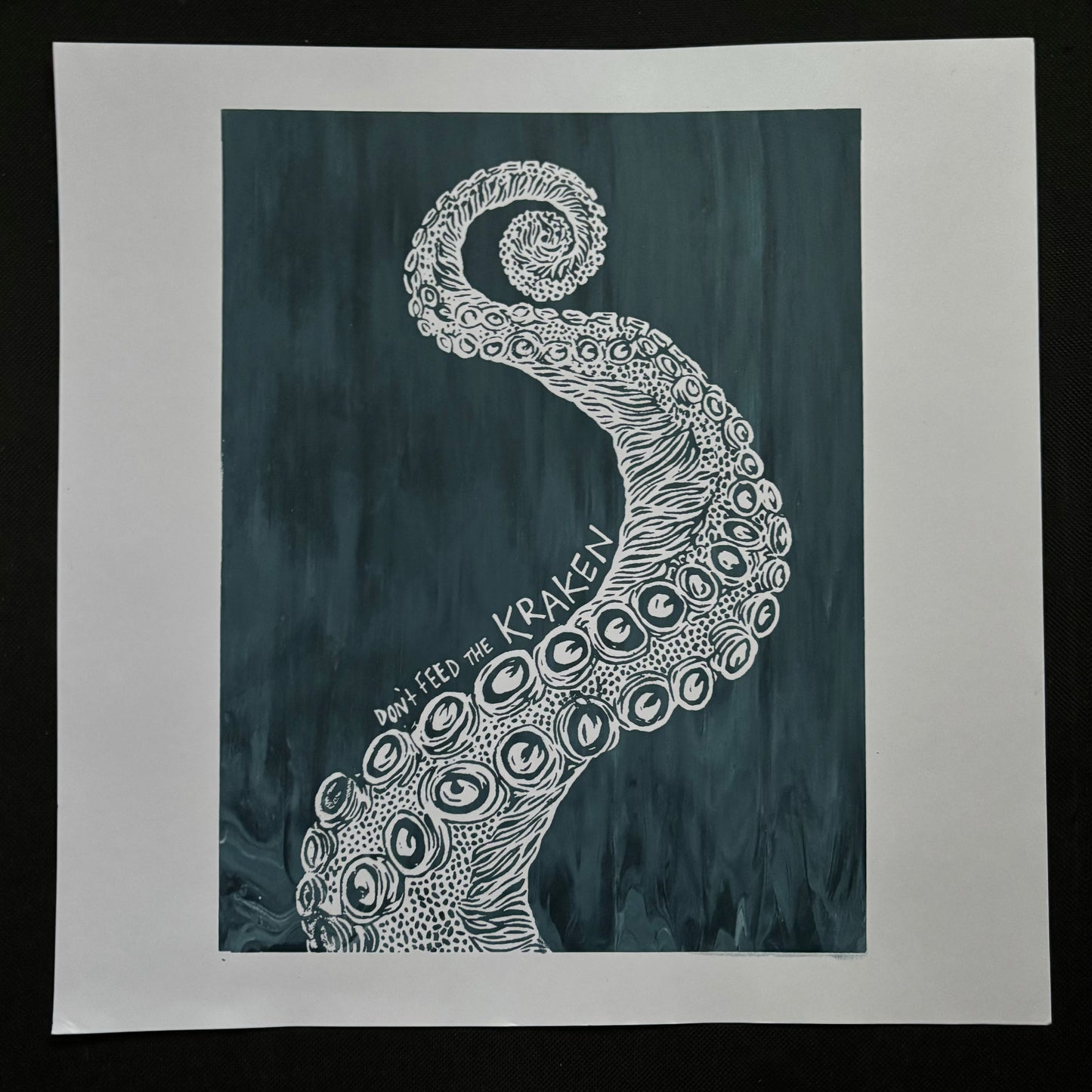 Kraken 8.5x11 print - blue strands series