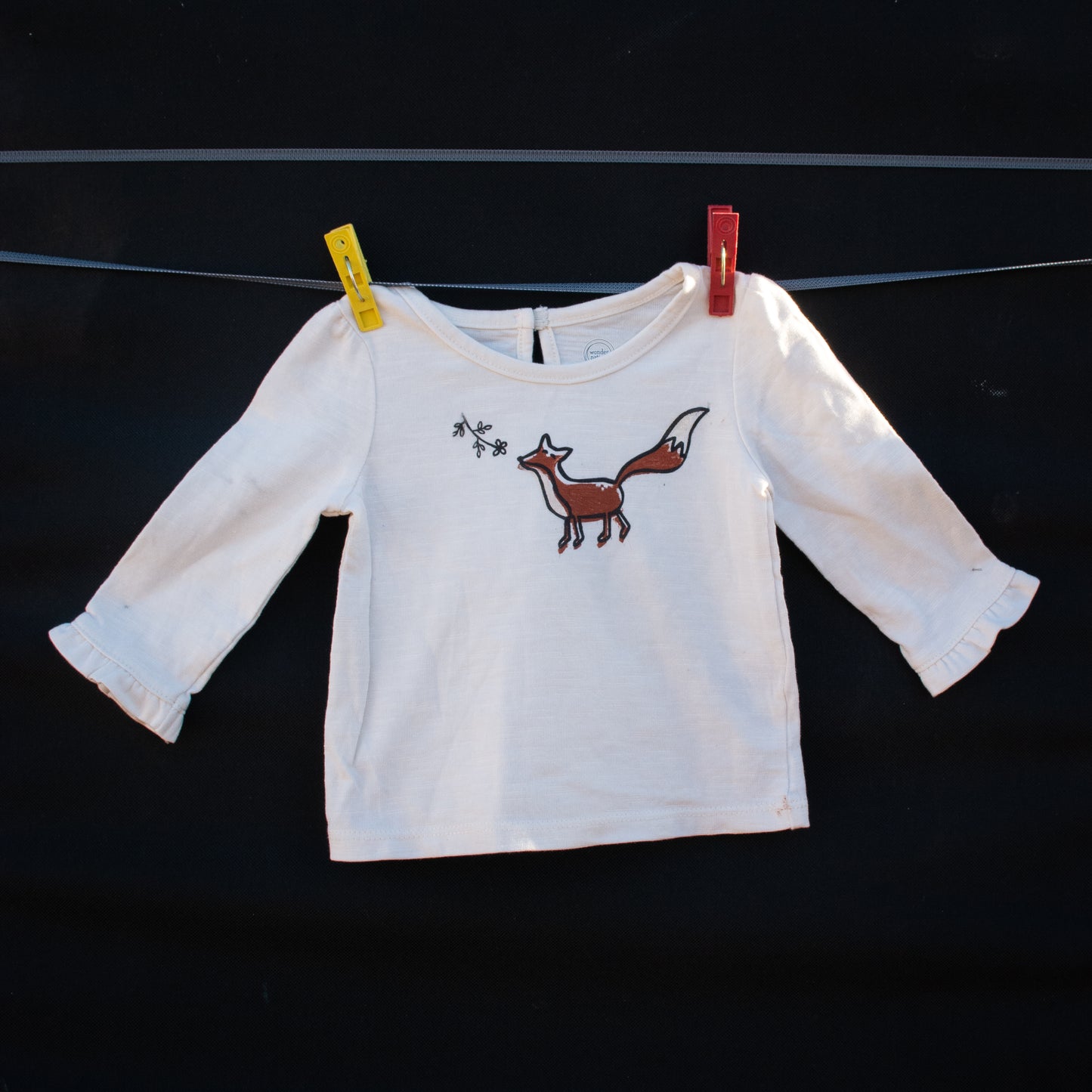 3-6m - foxy  long sleeves