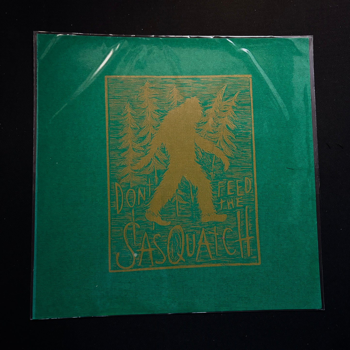 Don’t feed the Sasquatch 12x12 print - green