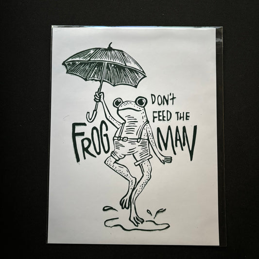 Don’t feed the frogman 8.5x11 print - dark green