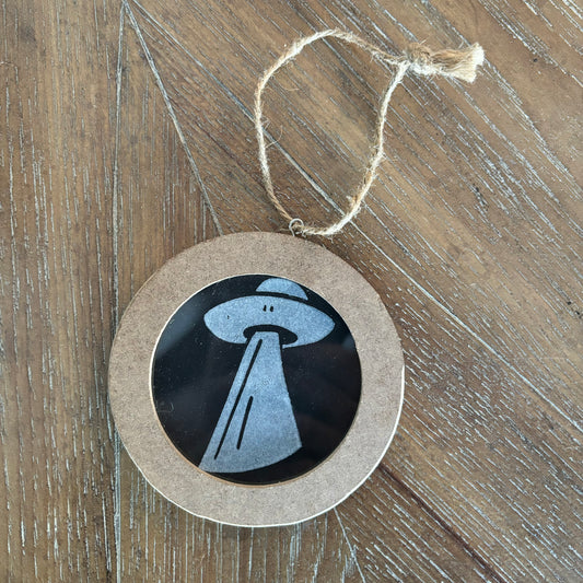 UFO print ornament