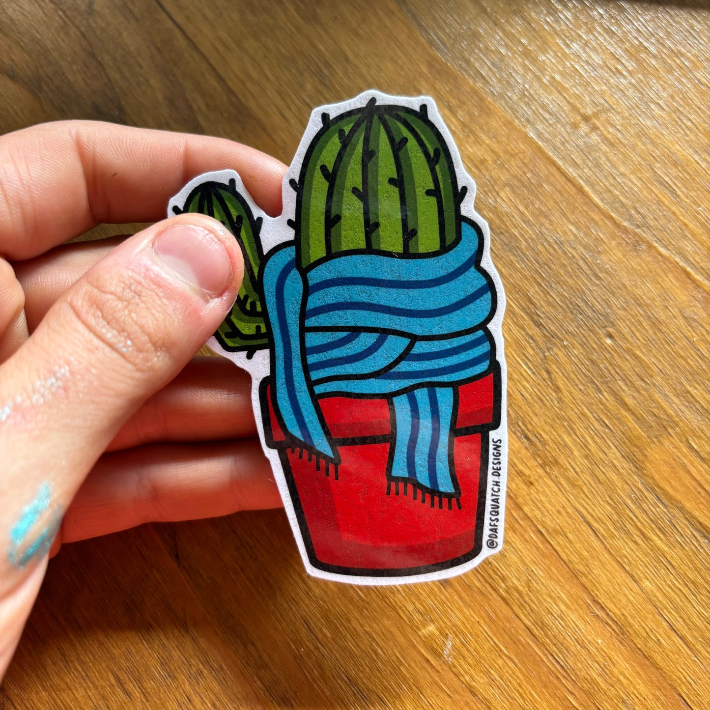 Cold cactus sticker