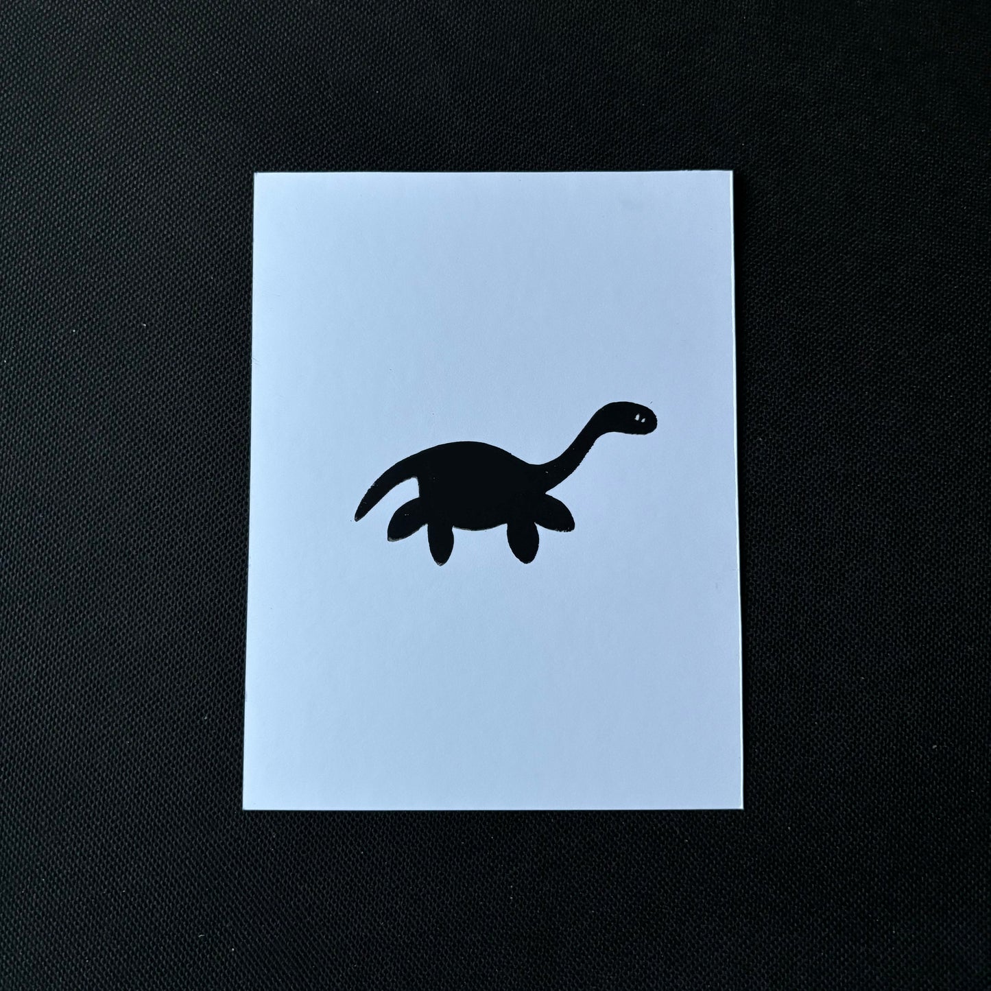 Loch ness monster flat card