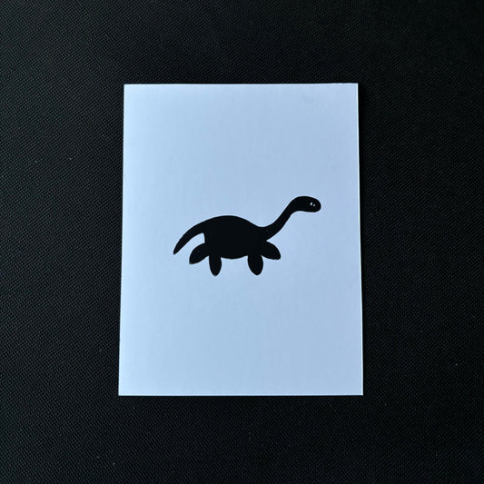 Loch ness monster flat card